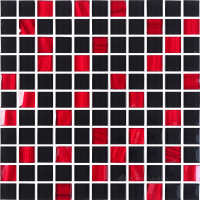мозаика Kotto Keramika GM 8005 C2 Red Silver S6/Black 30х30