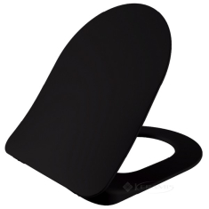 сиденье Creavit Duck черное, дюропласт, медленно падающее (KC0903.01.1400E)