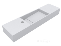 умывальник Miraggio Toni 85x22x10 белый матовый, на столешницу, литой мрамор (8814592)