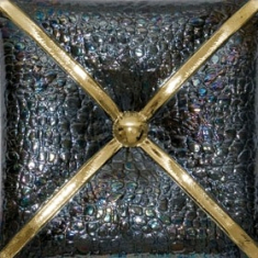 декор Unicer Cushion 20x20 metal negro oro