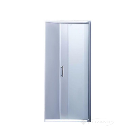 Душевые двери Lidz Zycie 100x185 стекло матовое, хром (LZSD100185CRMFR)