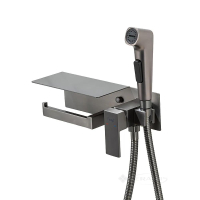 гигиенический душ Frap с полочкой и бумагодержателем gungrey (F2076-9)