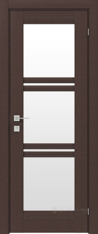 Дверное полотно Rodos Fresca Vazari 600 мм, со стеклом, каштан американский
