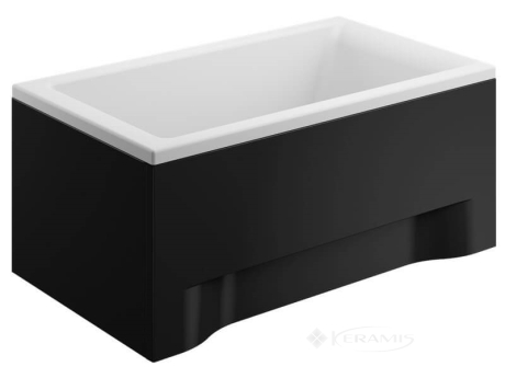 Панель для ванни Polimat 120 см фронтальна, чорна (00861)