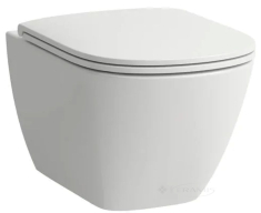 унітаз Laufen Lua 52х36 підвісний, безобідковий, з сидінням Slim Soft Close, білий (H8660800000001)