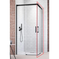 душові двері Radaway Idea Black KDD 110x200,5 скло прозоре, права (387063-54-01R)