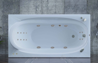 гідромасажна ванна WGT Rialto Arona 170x75 + корпус+рама+злив/перелив (RLTARN170HLUPBW)