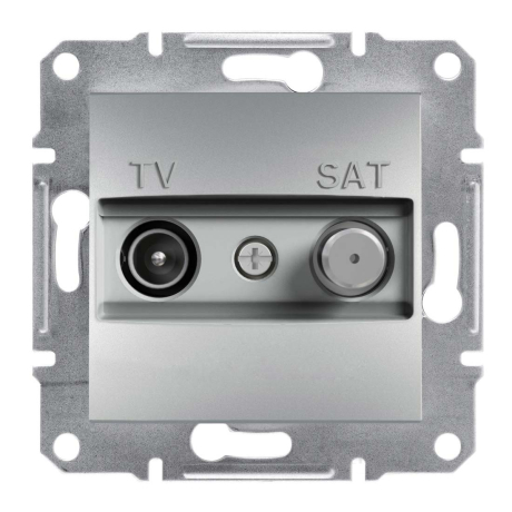 Розетка Schneider Electric Asfora TV-SAT, 1 пост., без рамки, сталь (EPH3400262)