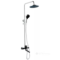 душова система Frap з поворотним виливом, чорний/хром (F2442)