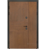 дверь входная Булат Термо House 1200x2050x95 левая модель 703/191, дуб бронза/орех натуральный (0010)