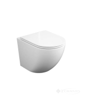 унитаз подвесной Koller Pool Round без ободка, смыв Торнадо 3.0 , с сиденьем Soft-close, белый RN-0520-RQ3 (1822570198)