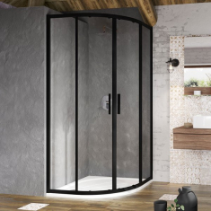 душова кабіна Ravak BLSCP4-90 195 black + glass Transparent (X3BM70300Z1)