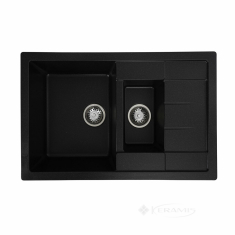 кухонная мойка Platinum Toskana 77,5x49,5x19 матовая черный металлик (SP000025178)