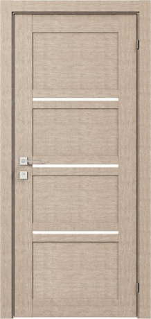 Дверное полотно Rodos Modern Quadro 700 мм, с полустеклом, крем