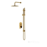 душовий комплект прихованого монтажу Cersanit Inverto gold+золота ручка (S952-007)