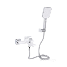 смеситель для ванны Qtap Presto с душевым гарнитуром, chrome/white (QTPRE259CRW45579)