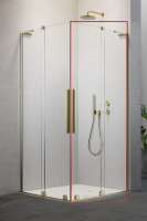 душевая кабина Radaway Furo SL KDD 90x200 правая, стекло прозрачное, brushed gold (10305090-99-01R)