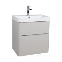тумбочка с умывальником Aqua Rodos Америна 60х85х42,3 Deep подвесная, кашемир (АР000134990)