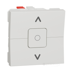 вимикач для жалюзі Schneider Electric Unica New 1 кл., 2 модуля, 6 А, білий (NU320818)