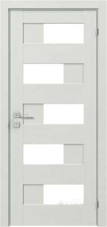 Дверне полотно Rodos Modern Verona 600 мм, з полустеклом, сосна крем