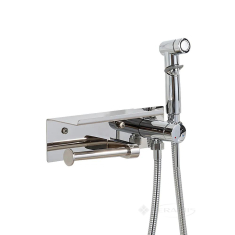 гігієнічний душ Frap з поличкою та папероутримувачем хром (F2075)