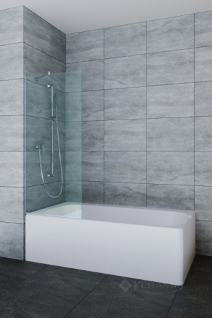 Штора для ванни Andora Atrium 100x190 скло частково матове (Atrium Matzone 1000x1900)