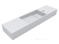 умывальник Miraggio Toni 85x22x10 белый матовый, подвесной, литой мрамор (8814205)