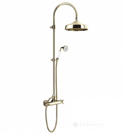 Душевой набор Fir Classic Showers антикварное золото & коричневый керамик (20622721409)