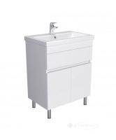 тумбочка з умивальником Мойдодир City White 80х86х45 Cosmopolitan 70 підлогова, білий глянець (00-0008074)