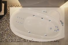 гідромасажна ванна WGT Rialto Turano 170x90 права + корпус+рама+злив/перелив (RLTTRN170RHLTPCW)
