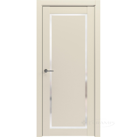 Дверное полотно Grand DeLux 10 900 мм, полустекло сатин, бежевый