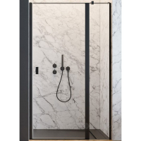 душові двері Radaway NES Black DWJ II 80x200 права, безпечне скло, прозоре, чорна (10036080-54-01R)