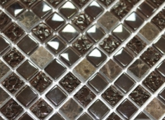 мозаика Kale DAF 12 мрамор стекло (2х4) 30x30