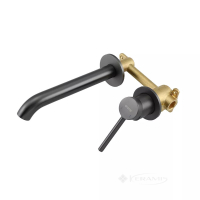 змішувач для умивальника Gappo прихованого монтажу, gungrey (G1206-9)