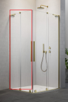 душевая кабина Radaway Furo SL KDD 90x200 левая, стекло прозрачное, brushed gold (10305090-99-01L)