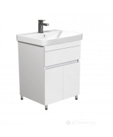 тумбочка с умывальником Мойдодыр City White 60х75х45 Vivace 60 напольная, белый глянец (00-0008657)