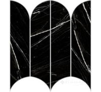 мозаика Ragno Incanto 28x31 sky black mosaico ventagio (R9CJ)