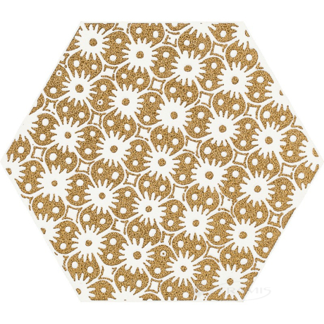 Плитка My Way Paradyz Shiny Lines 19,8x17,1 gold hexagon Inserto D