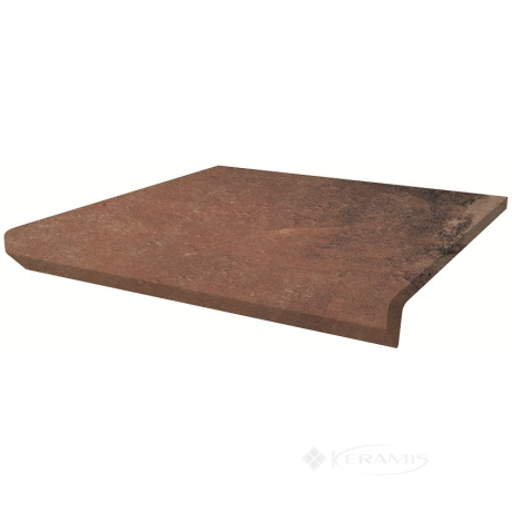 Ступень с капиносом Paradyz Scandiano 30x33 rosso prosta struktura