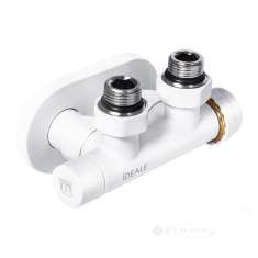 комплект дизайн кранов с термоголовкой Ideale Duo 1/2”x1/2” белый