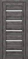дверное полотно Rodos Modern Lazio 600 мм, с полустеклом, дуб шале графит