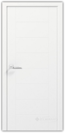 Дверное полотно Rodos Cortes Jazz 800 мм, глухое, белый мат