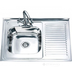 кухонна мийка Formix Fm 80х60х18 сіра, ліва (FM8060DK-L)