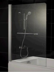 штора для ванны Eger 80х150 левая, стекло прозрачное (599-02L)