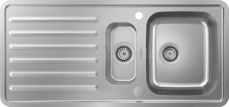 Кухонна мийка Hansgrohe S4113-F540 107,5x50,5x21,5 з лівим крилом, нержавіюча сталь (43339800)