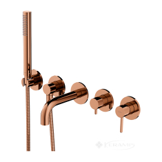 смеситель для ванны Omnires Y на 5 отверстий copper (Y1237/1SCP)