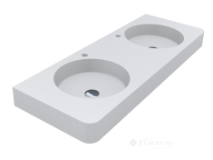 умывальник Miraggio Loop 119,7x44,8x11,7 белый матовый, подвесной, литой мрамор (8814002)