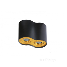 точечный светильник Azzardo Bross 2 black/gold (AZ2956)