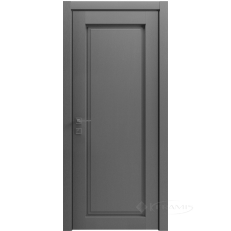 Дверне полотно Rodos Style 1 600 мм, глухе, каштан сірий