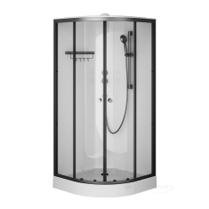 душова кабіна AM.PM X-Joy 90x90 скло прозоре, профіль чорний матовий (W94C-401-090BT)